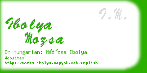 ibolya mozsa business card